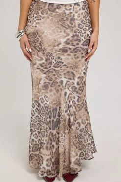 Leo Maxi Skirt Leo Print