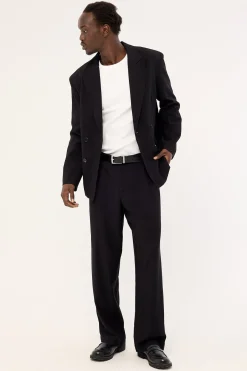 Leo Relaxed Tailored Trouser Black