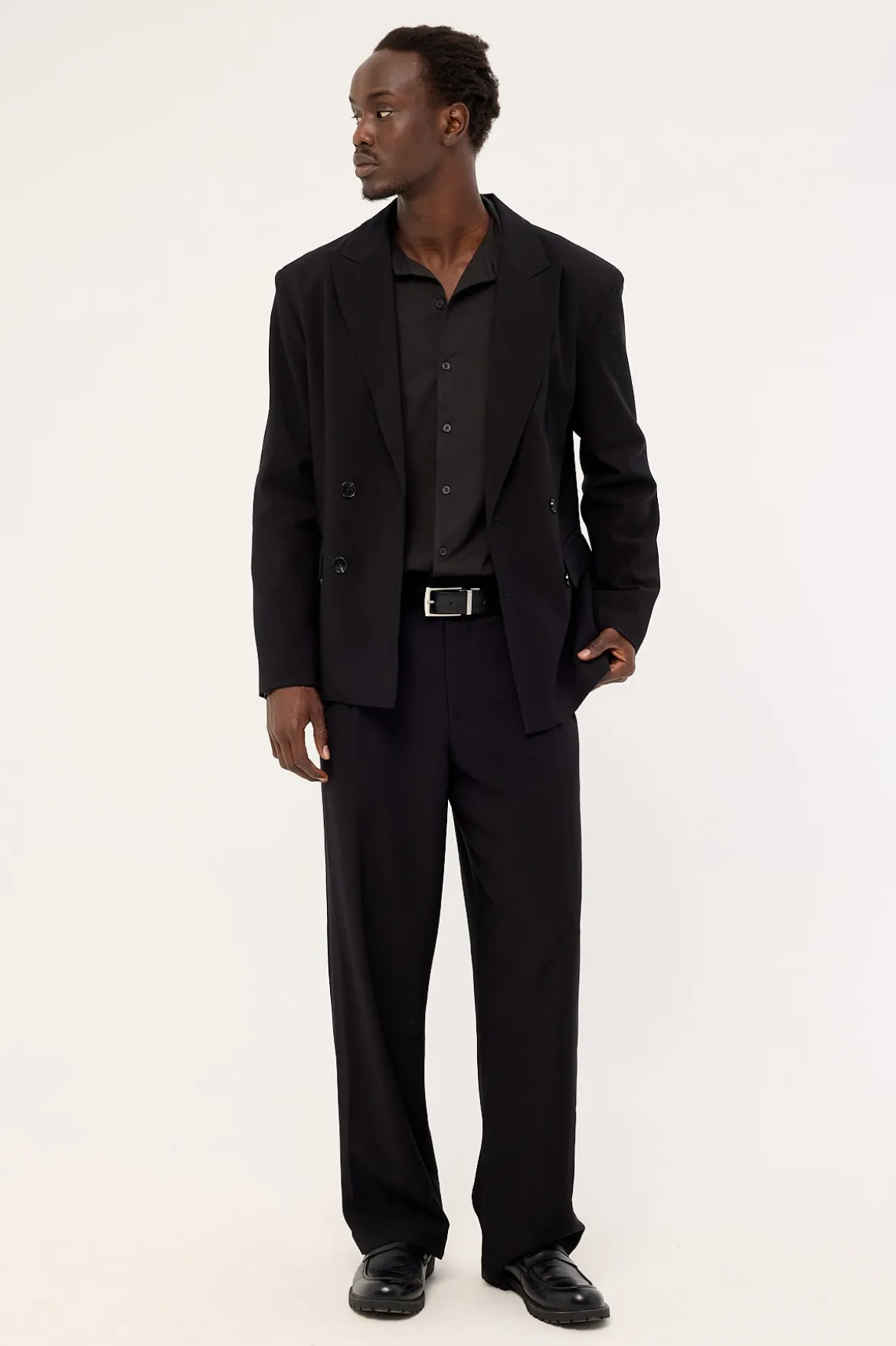Leo Relaxed Tailored Trouser Black