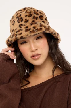 Leopard Faux Fur Hat Leopard