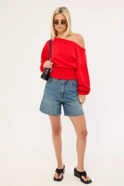 Levi's High Baggy Denim Short Stop Flaxing