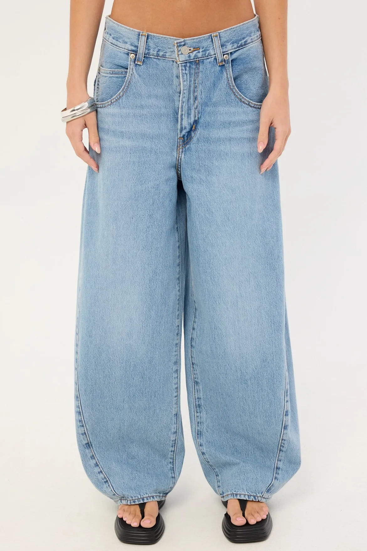 Levi's Super Baggy Barrel Jean Mid Blue Denim