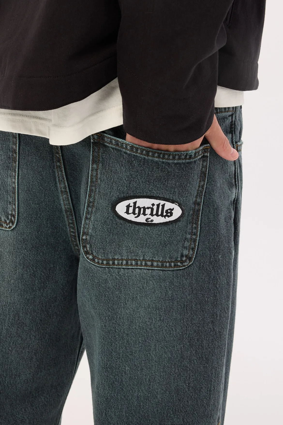 Lifted Big Slacker Denim Jean Metal Blue
