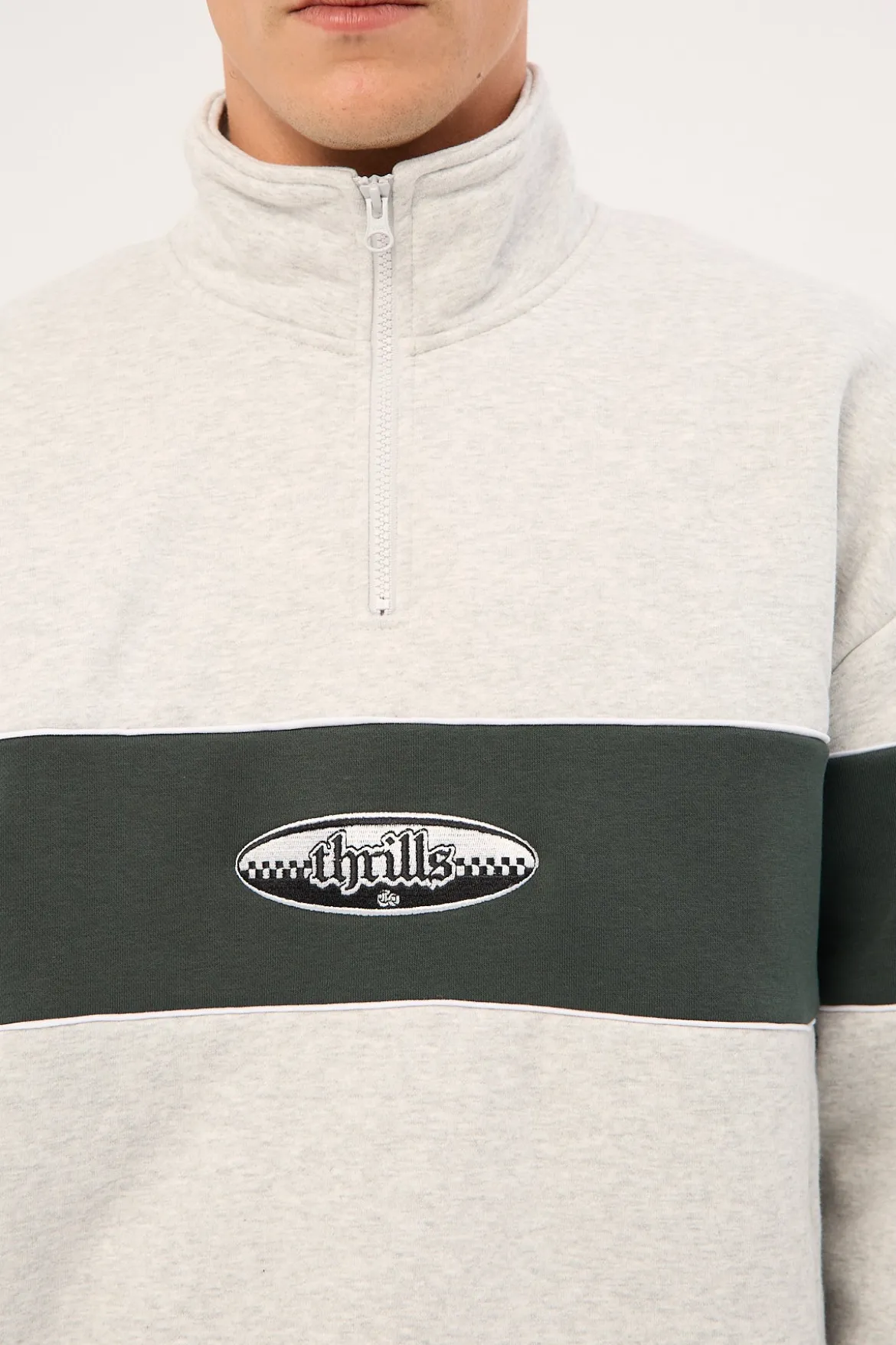 Lifted Spirits Quarter Zip Fleece Snow Marle