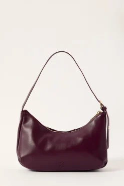 Lila Buckle Shoulder Bag Plum