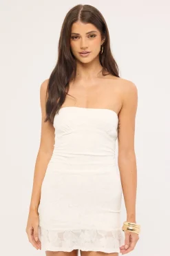 Lilo Lace Mini Dress White