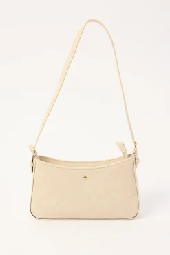 Lilu Shoulder Bag Beige Suede PU