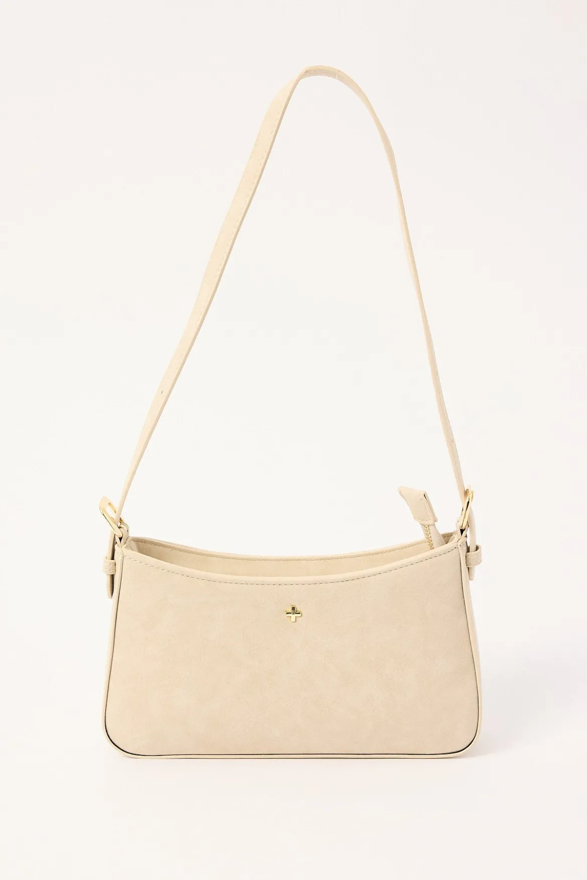 Lilu Shoulder Bag Beige Suede PU