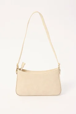 Lilu Shoulder Bag Beige Suede PU