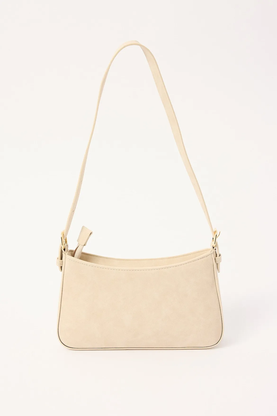 Lilu Shoulder Bag Beige Suede PU