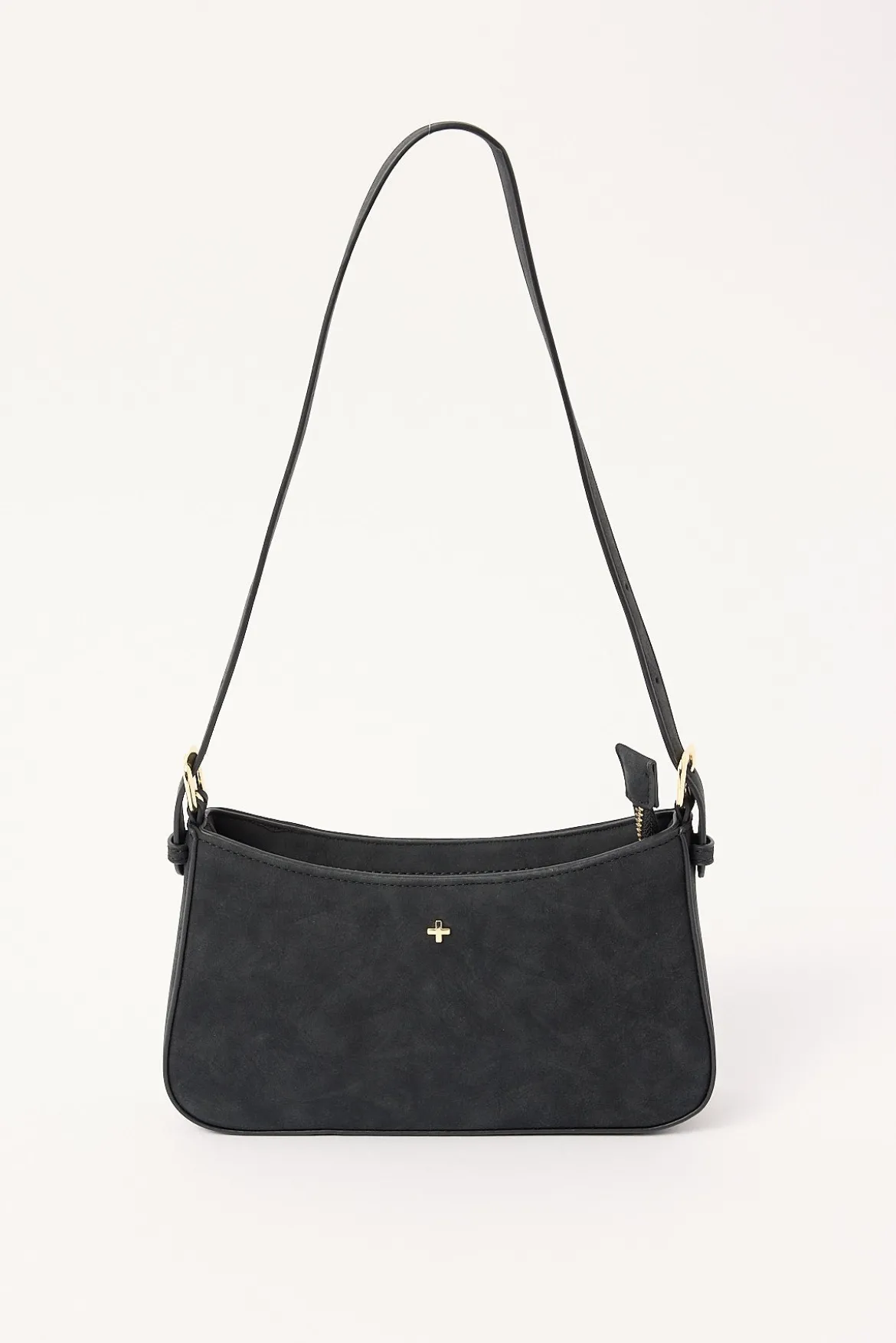 Lilu Shoulder Bag Black Suede PU