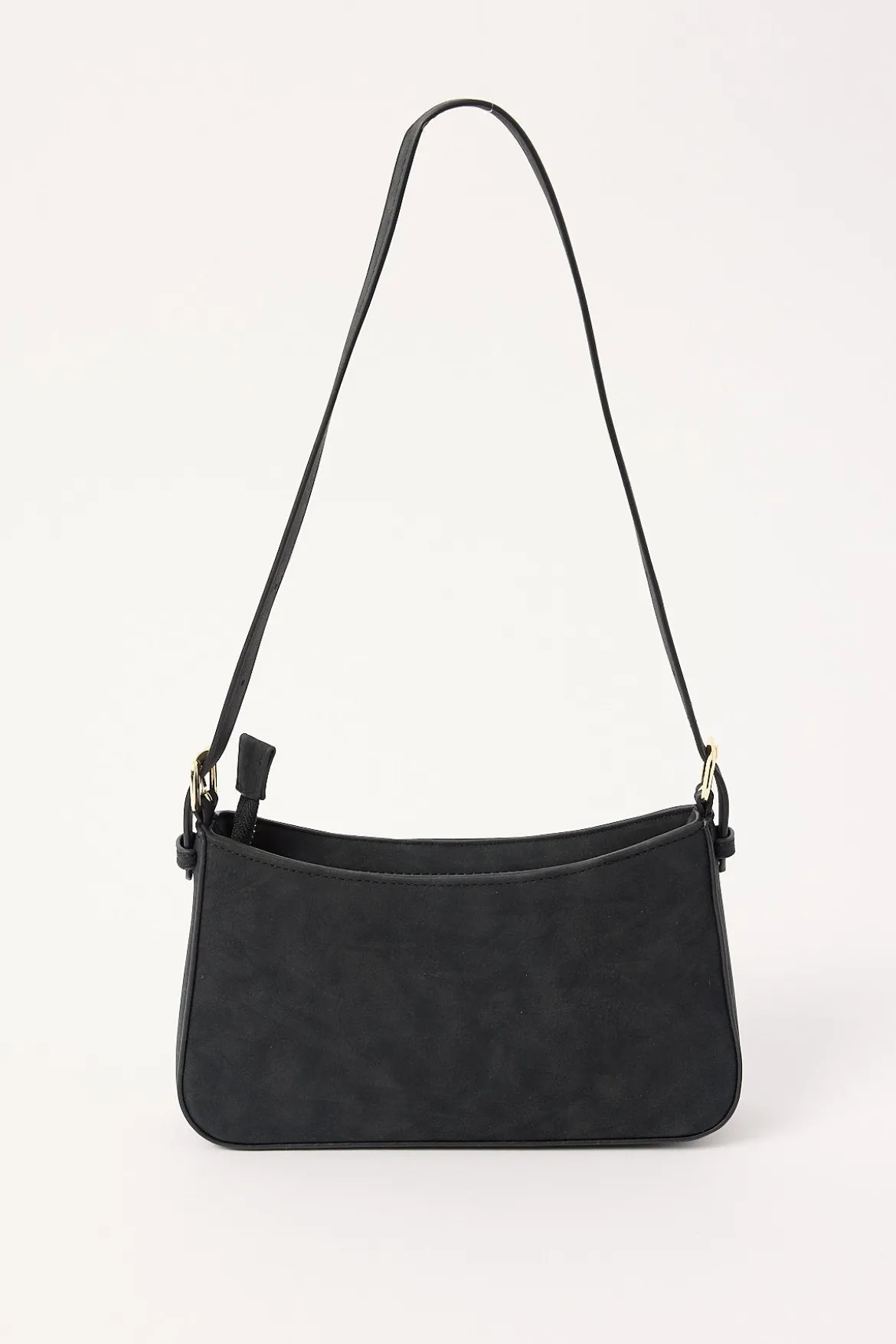 Lilu Shoulder Bag Black Suede PU