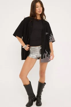 Liquid Metal Micro Shorts Silver