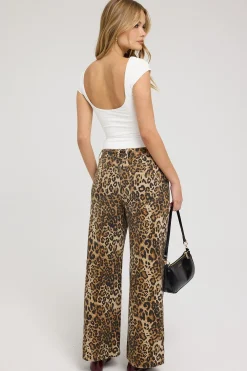 Lira Low Rise Baggy Leopard Pants Animal Print
