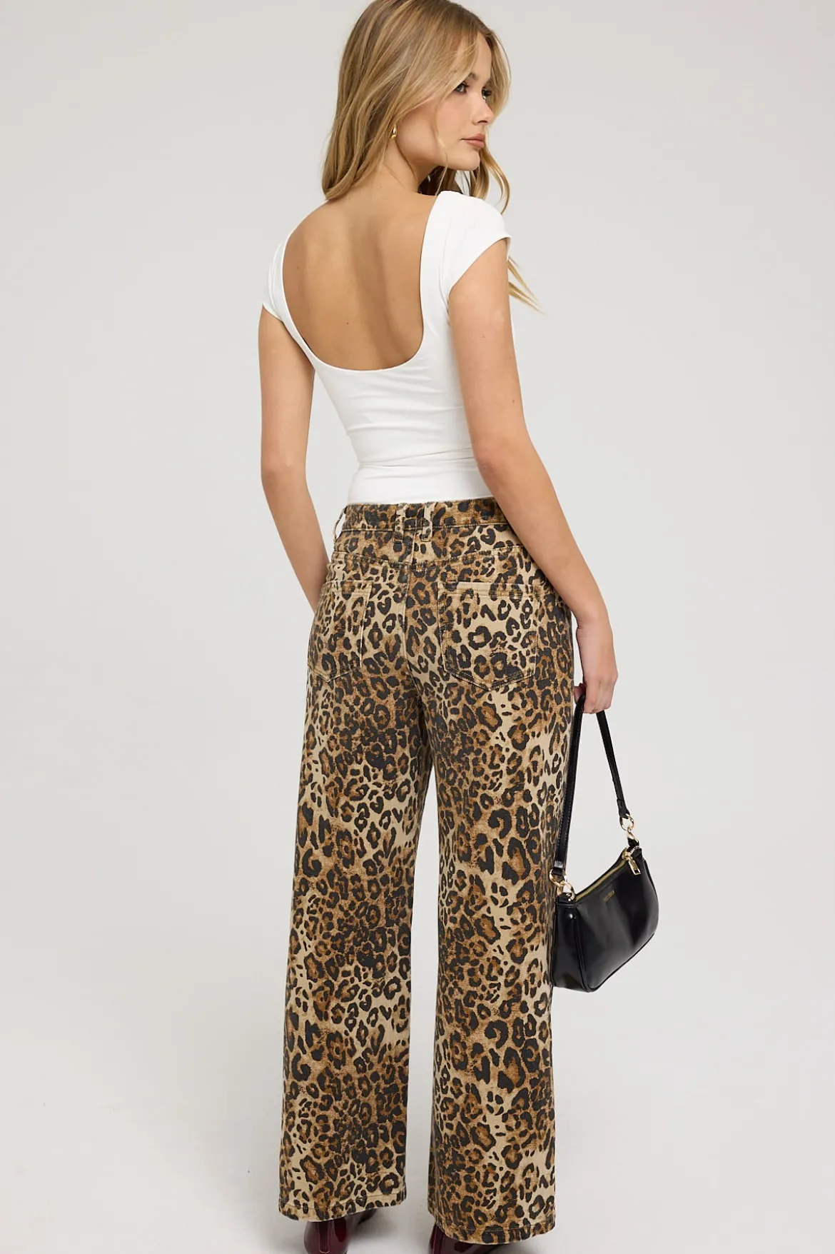 Lira Low Rise Baggy Leopard Pants Animal Print