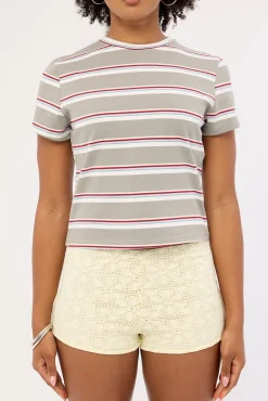 Loft Stripe Tee Ash