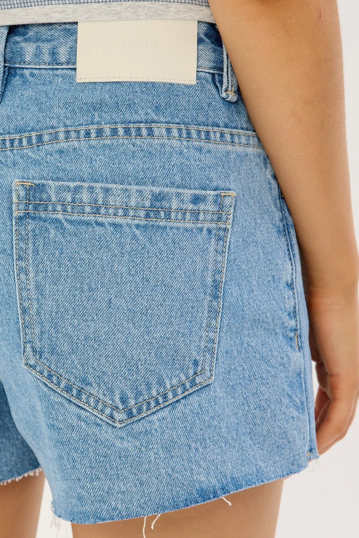 Lola Mid Rise Denim Shorts Lucid Blue
