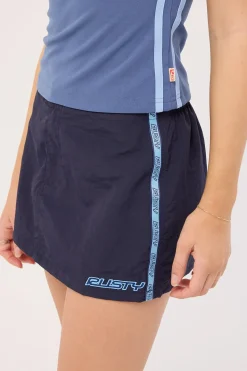 Lombardi Nylon Mini Skirt Navy