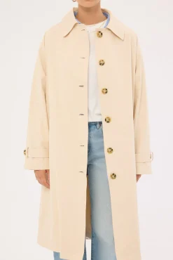 London Collar Trench Coat Stone