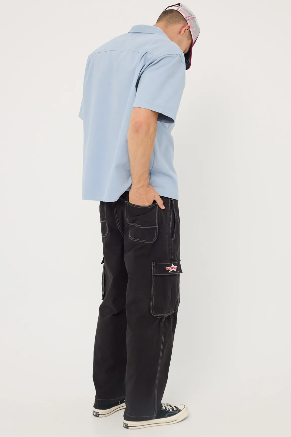 Lonestar Elastic Cargo Pant Black Rinse