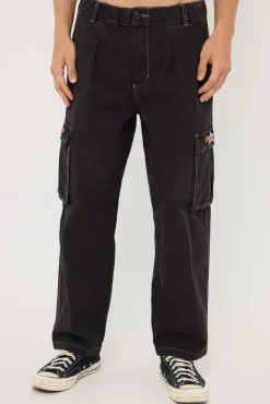 Lonestar Elastic Cargo Pant Black Rinse