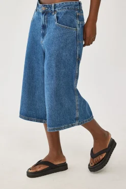 Long Boy Short Worn Rinsed Blue