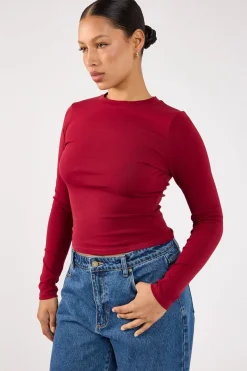 Long Sleeve Tee Burgundy