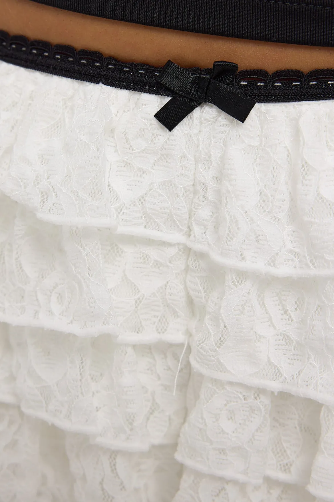 Lottie Lace Mini Shorts White