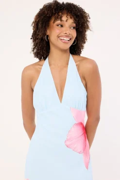 Loula Bloom Maxi Dress Light Blue