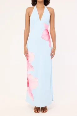 Loula Bloom Maxi Dress Light Blue