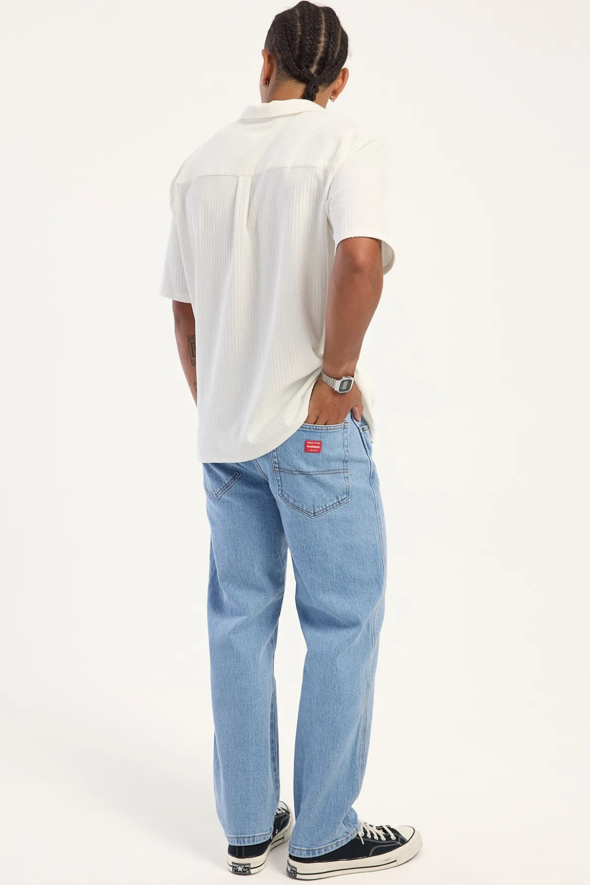 Lounger Baggy Jean Electric Fade Blue