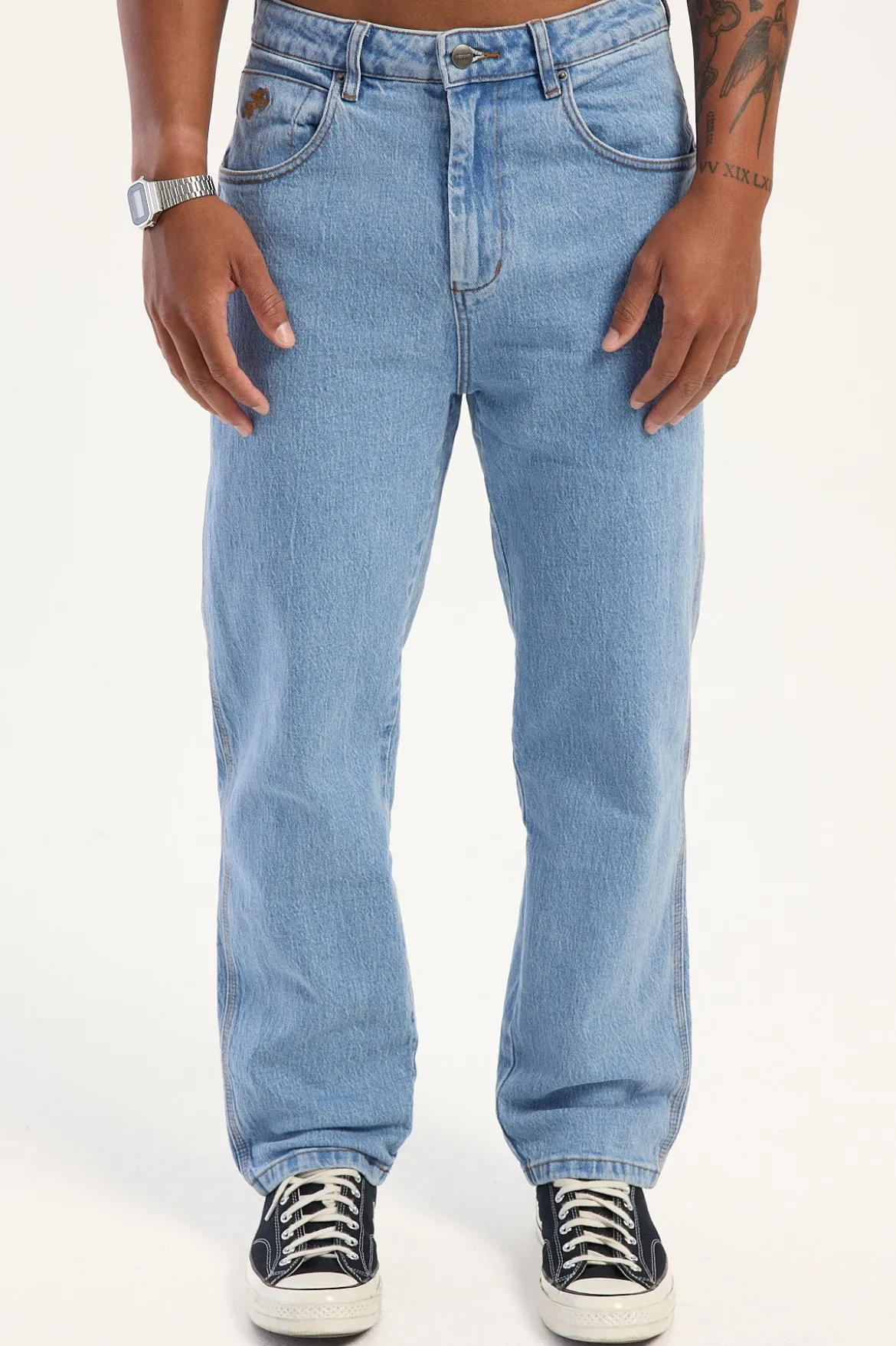 Lounger Baggy Jean Electric Fade Blue