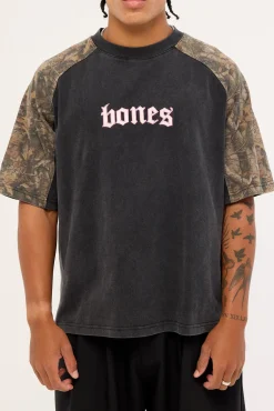 Lovers Steeze Panel Tee Washed Black Camo