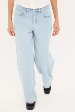Low Rise Baggy Jean Light Blue Denim