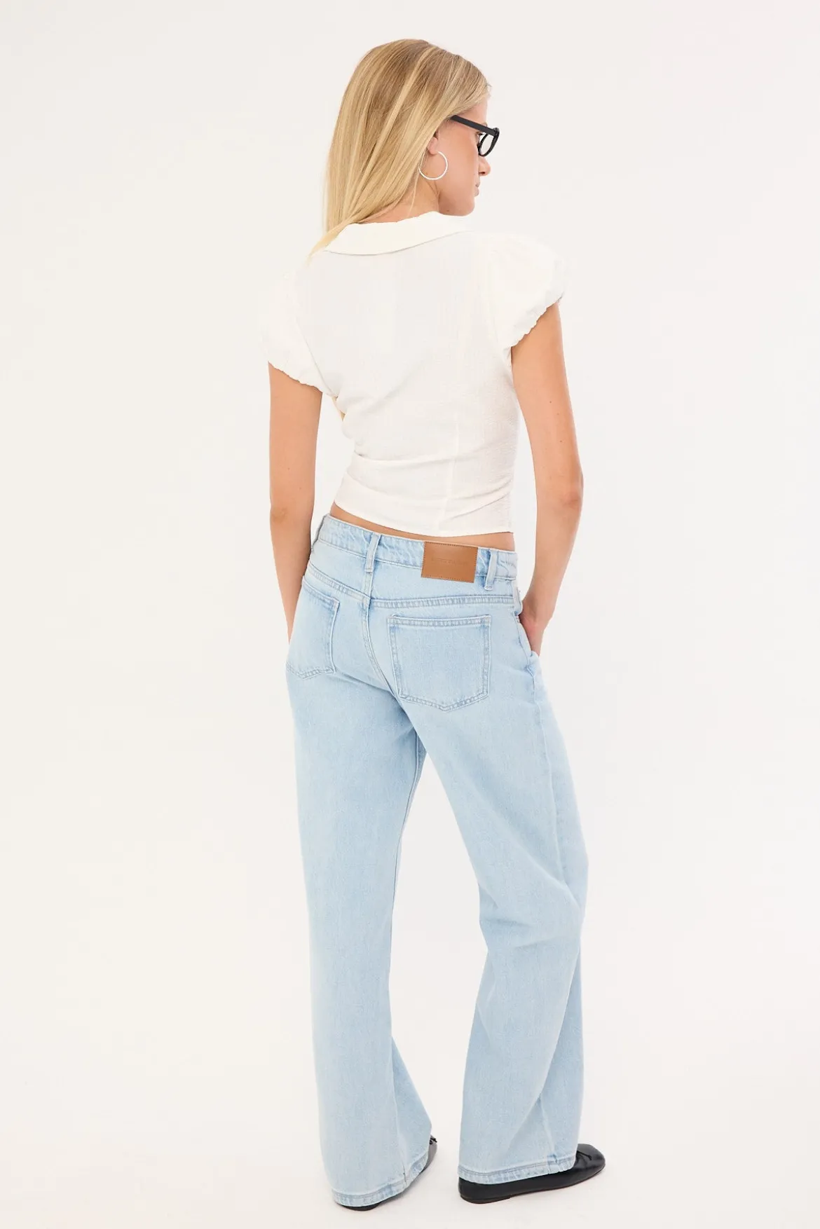 Low Rise Baggy Jean Light Blue Denim