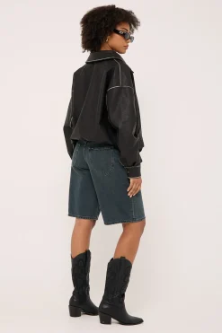 Low Slouch Denim Jort Smoked Tea