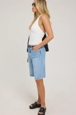 Low Slouch Jort Crystal Blue