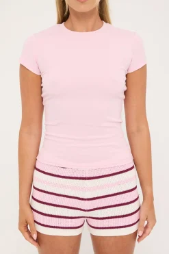 L&t Basic Cotton Baby Tee Pink