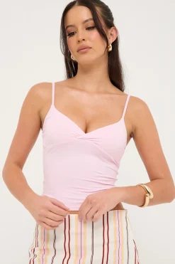 L&t Cross Over Cami Top Pink