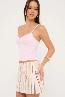 L&t Cross Over Cami Top Pink