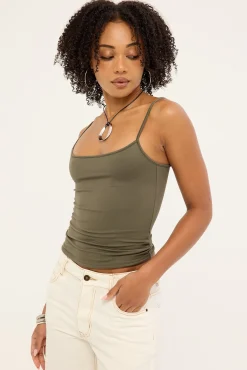 L&t Olivia Cami Khaki Green