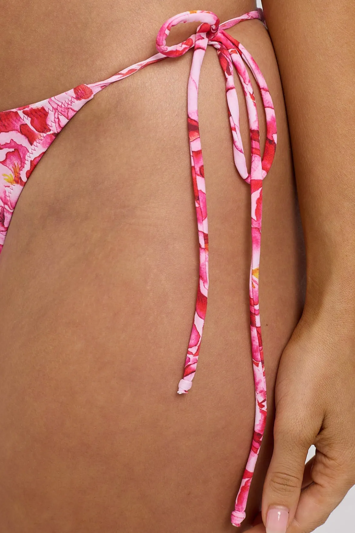 L&t Peony Dreams Tie Bikini Bottom Floral Print
