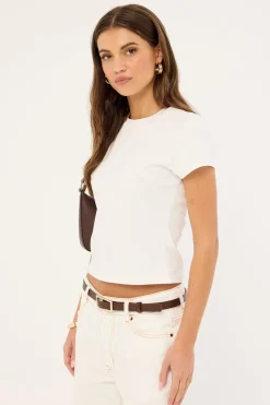 L&t Relaxed Baby Tee White