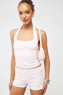 L&t Remi Halter Top Pink Stripe