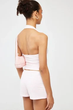 L&t Remi Halter Top Pink Stripe