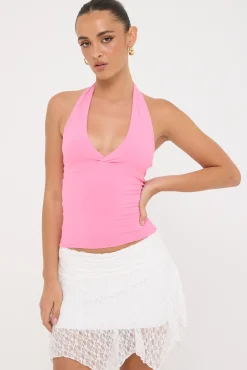 L&t Sylvia Halter Top Pink