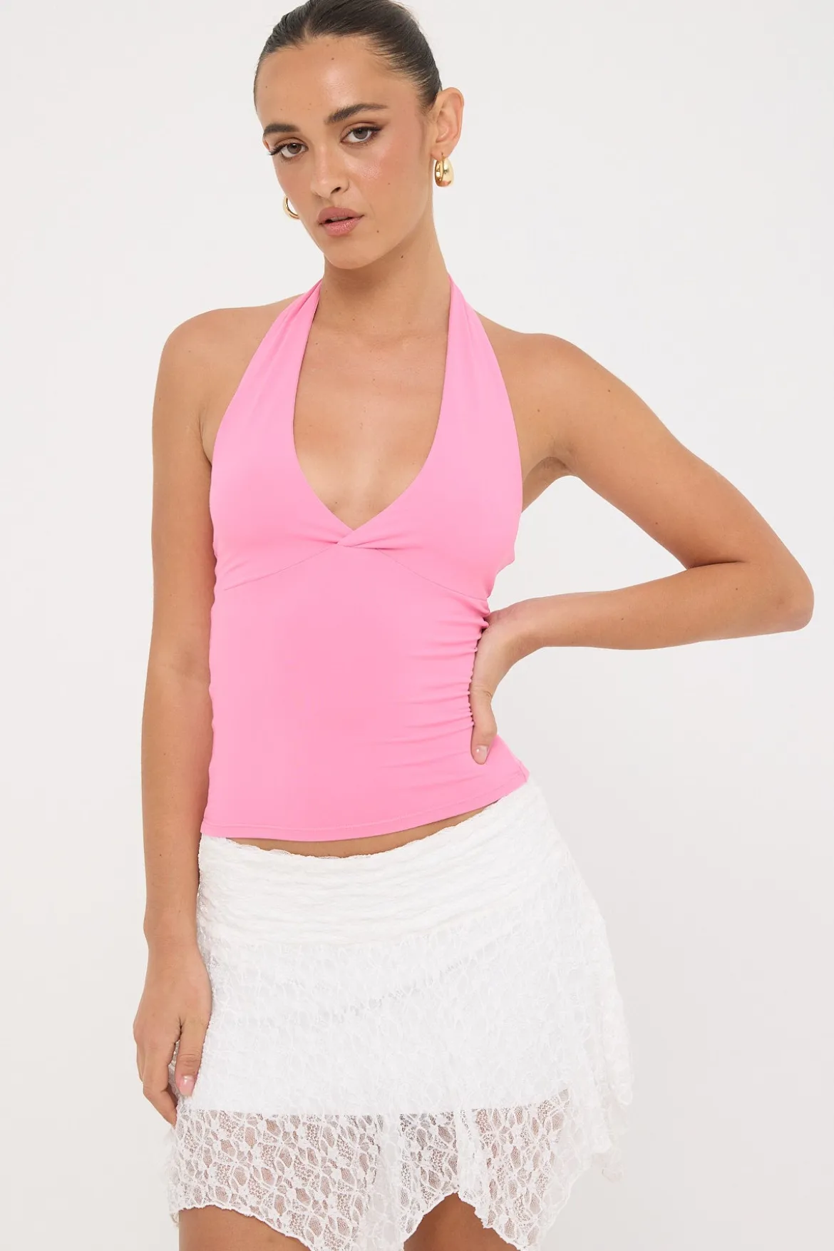 L&t Sylvia Halter Top Pink