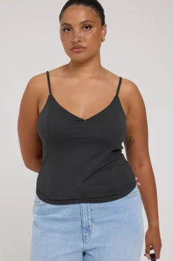 L&t Zadie Cami Top Ash Charcoal