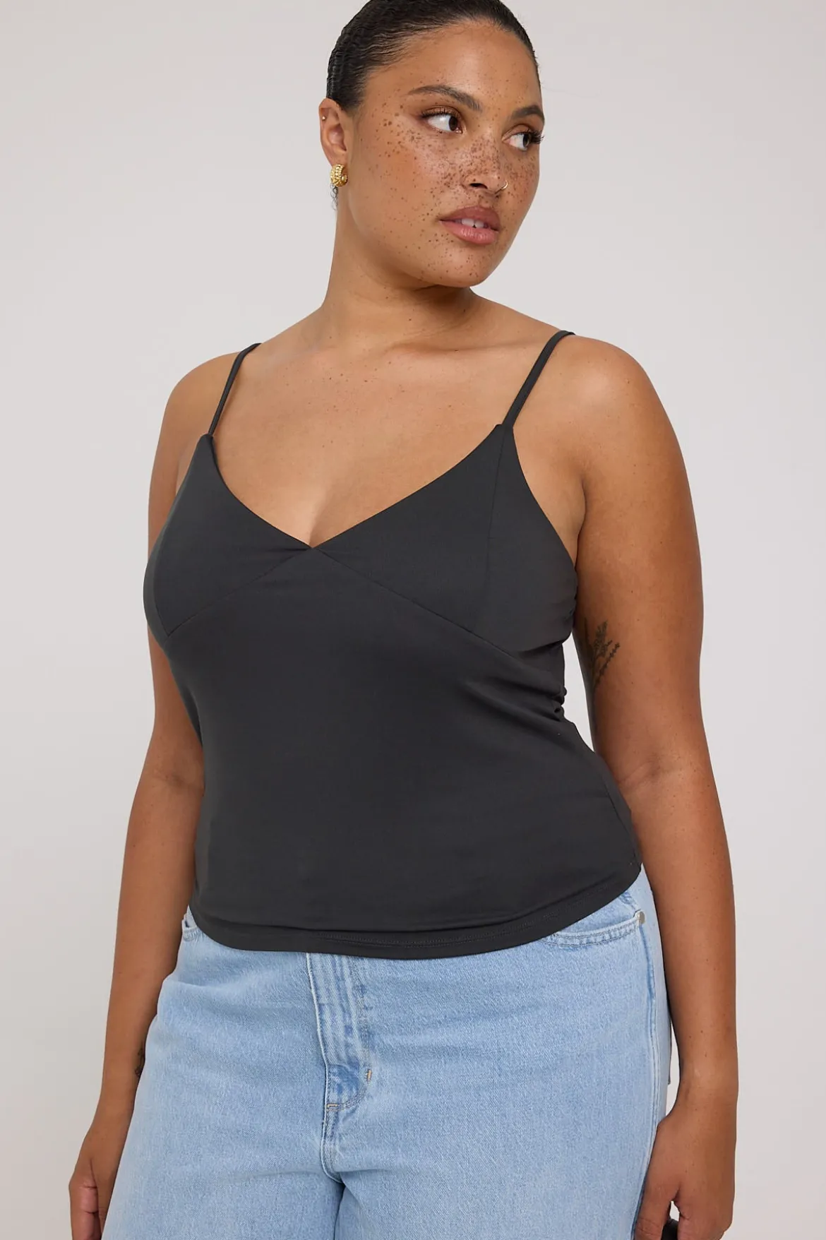 L&t Zadie Cami Top Ash Charcoal
