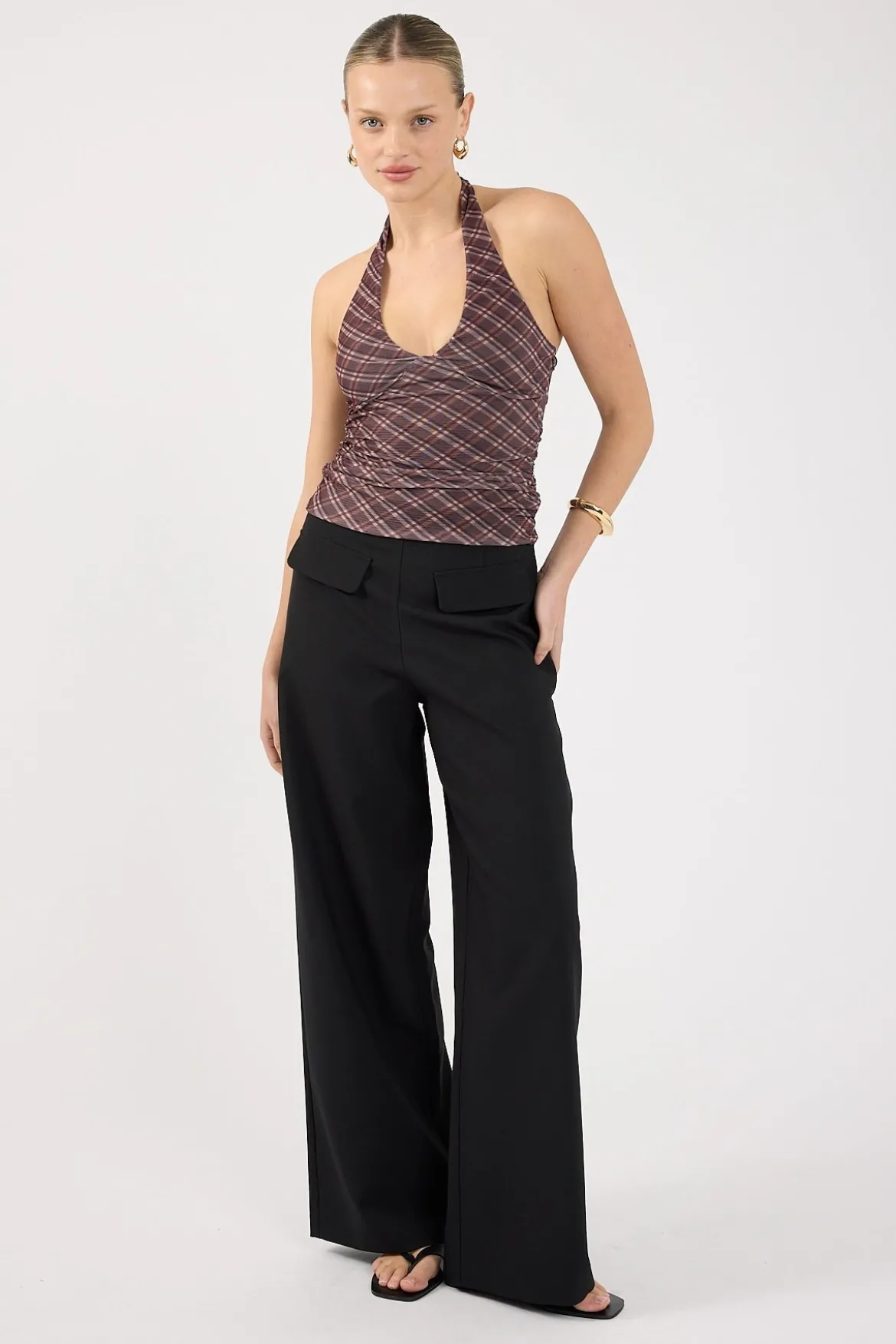 Luca Pocket Tailored Pants Black